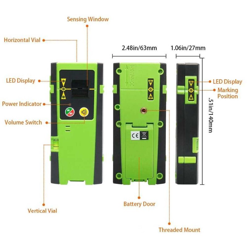 Detector / receptor nivela laser Huepar LR-6RG distanta 60m Detector / receptor nivela laser Huepar LR-6RG distanta 60m